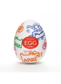 Мастурбатор-яйцо Keith Haring EGG STREET - Tenga - в Сургуте купить с доставкой