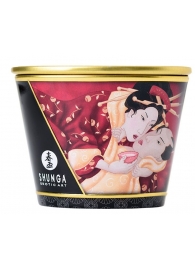 Массажная  свеча Sparkling Strawberry Wine с ароматом клубничного вина - 170 мл. - Shunga - купить с доставкой в Сургуте