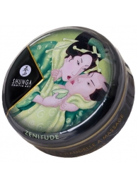 Массажная свеча Exotic Green Tea с ароматом зелёного чая - 30 мл. - Shunga - купить с доставкой в Сургуте