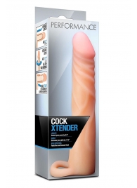 Телесная насадка на пенис Cock Xtender - 17,7 см. - Blush Novelties - в Сургуте купить с доставкой