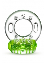 Зеленое эрекционное виброкольцо Arouser Vibrating C-Ring - Blush Novelties - в Сургуте купить с доставкой