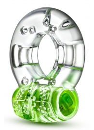 Зеленое эрекционное виброкольцо Arouser Vibrating C-Ring - Blush Novelties - в Сургуте купить с доставкой