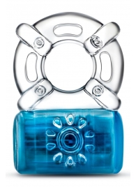 Синее эрекционное виброкольцо Pleaser Rechargeable C-Ring - Blush Novelties - в Сургуте купить с доставкой
