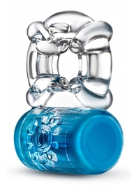 Синее эрекционное виброкольцо Pleaser Rechargeable C-Ring - Blush Novelties - в Сургуте купить с доставкой