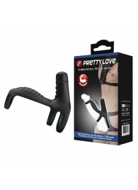 Черная вибронасадка на пенис Vibrating Penis Sling - Baile - в Сургуте купить с доставкой