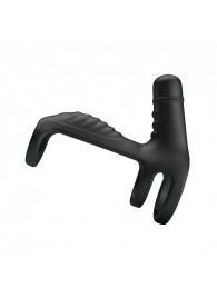 Черная вибронасадка на пенис Vibrating Penis Sling - Baile - в Сургуте купить с доставкой