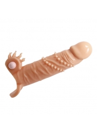 Телесная удлиняющая вибронасадка Penis Sleeve Connor - 17 см. - Baile - в Сургуте купить с доставкой