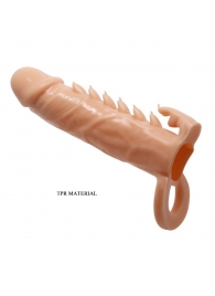 Телесная удлиняющая насадка Penis Sleeve Emmitt - 17 см. - Baile - в Сургуте купить с доставкой