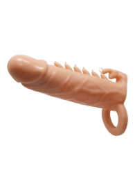 Телесная удлиняющая насадка Penis Sleeve Emmitt - 17 см. - Baile - в Сургуте купить с доставкой