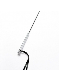 Черный кожаный стек с гладкой ручкой - 55 см. - Crazy Handmade - купить с доставкой в Сургуте