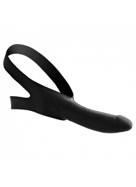 Черный кляп-страпон Masters Mini Face Fuck Strap-On - 14 см. - XR Brands - купить с доставкой в Сургуте