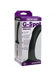 Черная изогнутая насадка Vac-U-Lock G-Spot - 16,5 см. - Doc Johnson - купить с доставкой в Сургуте