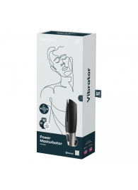 Черный мастурбатор с вибрацией Power Masturbator - Satisfyer - в Сургуте купить с доставкой