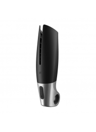 Черный мастурбатор с вибрацией Power Masturbator - Satisfyer - в Сургуте купить с доставкой