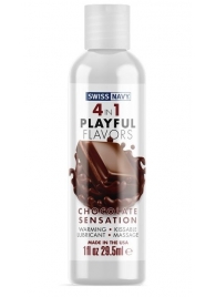 Массажный гель 4-в-1 Chocolate Sensation с ароматом шоколада - 29,5 мл. - Swiss navy - купить с доставкой в Сургуте