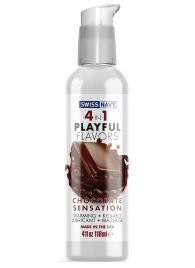 Массажный гель 4-в-1 Chocolate Sensation с ароматом шоколада - 118 мл. - Swiss navy - купить с доставкой в Сургуте