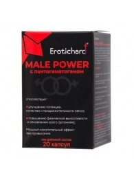 Капсулы для мужчин Erotichard male power с пантогематогеном - 20 капсул (0,370 гр.) - Erotic Hard - купить с доставкой в Сургуте