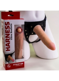 Страпон Харнесс из трусиков и насадки-фаллоса - 17,5 см. - LOVETOY (А-Полимер) - купить с доставкой в Сургуте