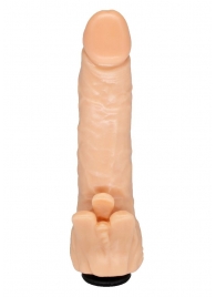 Телесная гелевая насадка-фаллос с клиторальными лепестками - 18,5 см. - LOVETOY (А-Полимер) - купить с доставкой в Сургуте