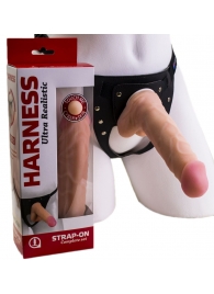Страпон Harness из двух предметов: регулируемые трусики и насадка-фаллос - 17,5 см. - LOVETOY (А-Полимер) - купить с доставкой в Сургуте