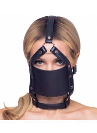 Черный намордник с кляпом-шаром Head Harness With A Gag - Orion - купить с доставкой в Сургуте