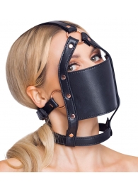 Черный намордник с кляпом-шаром Head Harness With A Gag - Orion - купить с доставкой в Сургуте
