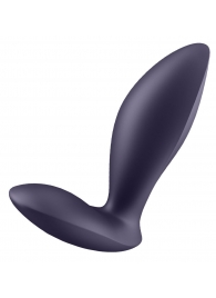 Фиолетовый анальный вибростимулятор Power Plug - Satisfyer - в Сургуте купить с доставкой