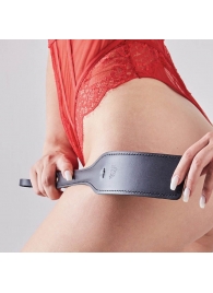 Черная кожаная шлепалка SitaBlack - 30 см. - Sitabella - купить с доставкой в Сургуте