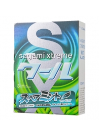 Презервативы Sagami Xtreme Mint с ароматом мяты - 3 шт. - Sagami - купить с доставкой в Сургуте
