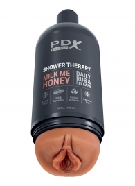 Мастурбатор-вагина цвета карамели Shower Therapy Milk Me Honey - Pipedream - в Сургуте купить с доставкой