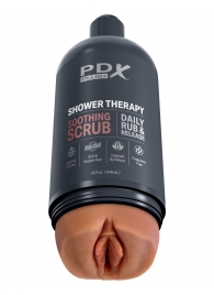 Мастурбатор-вагина цвета карамели Shower Therapy Soothing Scrub - Pipedream - в Сургуте купить с доставкой