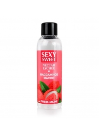 Массажное масло Sexy Sweet Nectar Lychee с феромонами и ароматом личи - 75 мл. - Биоритм - купить с доставкой в Сургуте