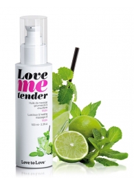 Съедобное согревающее массажное масло Love Me Tender Mojito с ароматом мохито - 100 мл. - Love to Love - купить с доставкой в Сургуте
