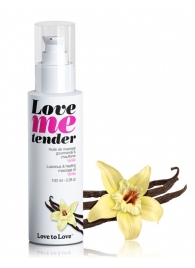 Съедобное согревающее массажное масло Love Me Tender Vanilla с ароматом ванили - 100 мл. - Love to Love - купить с доставкой в Сургуте