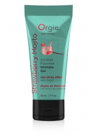 Съедобный интимный гель Orgie Lube Tube Cocktail Strawberry Mojito - 50 мл. - ORGIE - купить с доставкой в Сургуте