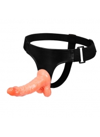 Реалистичный страпон на ремешках - 15,5 см. - Baile - купить с доставкой в Сургуте