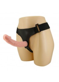 Гладкий фаллоимитатор с крупной головкой на ремешках - 19,7 см. - Baile - купить с доставкой в Сургуте