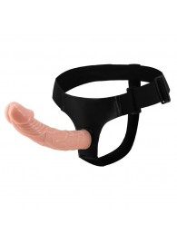 Гладкий фаллоимитатор с крупной головкой на ремешках - 19,7 см. - Baile - купить с доставкой в Сургуте