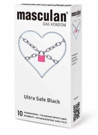 Ультрапрочные презервативы Masculan Ultra Safe Black - 10 шт. - Masculan - купить с доставкой в Сургуте