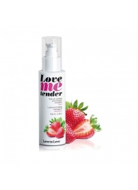 Съедобное согревающее массажное масло Love Me Tender Strawberry с ароматом клубники - 100 мл. - Love to Love - купить с доставкой в Сургуте