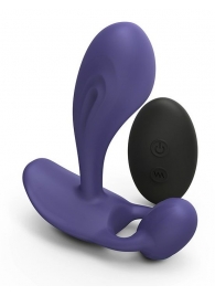 Темно-синий вибромассажер Witty P G Vibrator with Remote Control - Love to Love - в Сургуте купить с доставкой