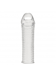 Текстурированная насадка на пенис Clear Textured Penis Enhancing Sleeve Extension - 16,5 см. - BlueLine - в Сургуте купить с доставкой