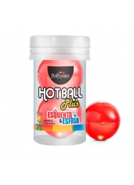 Лубрикант на масляной основе Hot Ball Plus с охлаждающе-разогревающим эффектом (2 шарика по 3 гр.) - HotFlowers - купить с доставкой в Сургуте