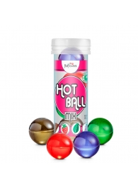 Ароматизированный лубрикант Hot Ball Mix на масляной основе (4 шарика по 3 гр.) - HotFlowers - купить с доставкой в Сургуте