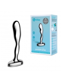 Стальной стимулятор простаты Stainless Steel Prostate Plug - 11,5 см. - b-Vibe - в Сургуте купить с доставкой