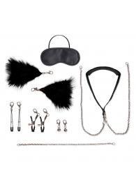 Большой эротический набор из 12 предметов Interchangeable Collar   Nipple Clips Set - Lux Fetish - купить с доставкой в Сургуте