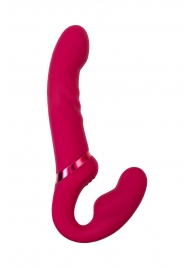 Малиновый безремневой страпон Lapis - 23 см. - Lovense - купить с доставкой в Сургуте
