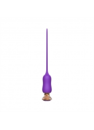 Фиолетовый тонкий стимулятор Nipple Vibrator - 23 см. - I-MOON - купить с доставкой в Сургуте