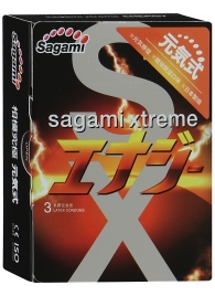 Презервативы Sagami Xtreme ENERGY с ароматом энергетика - 3 шт. - Sagami - купить с доставкой в Сургуте