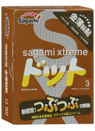 Презервативы Sagami Xtreme FEEL UP с точечной текстурой и линиями прилегания - 3 шт. - Sagami - купить с доставкой в Сургуте